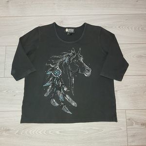 Christine Alexander Glitzy Horse Motif